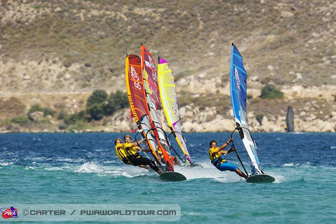 Van Der Steen leads the pack - PWA Alacati World Cup 2013 Day 2 ©  John Carter / PWA http://www.pwaworldtour.com